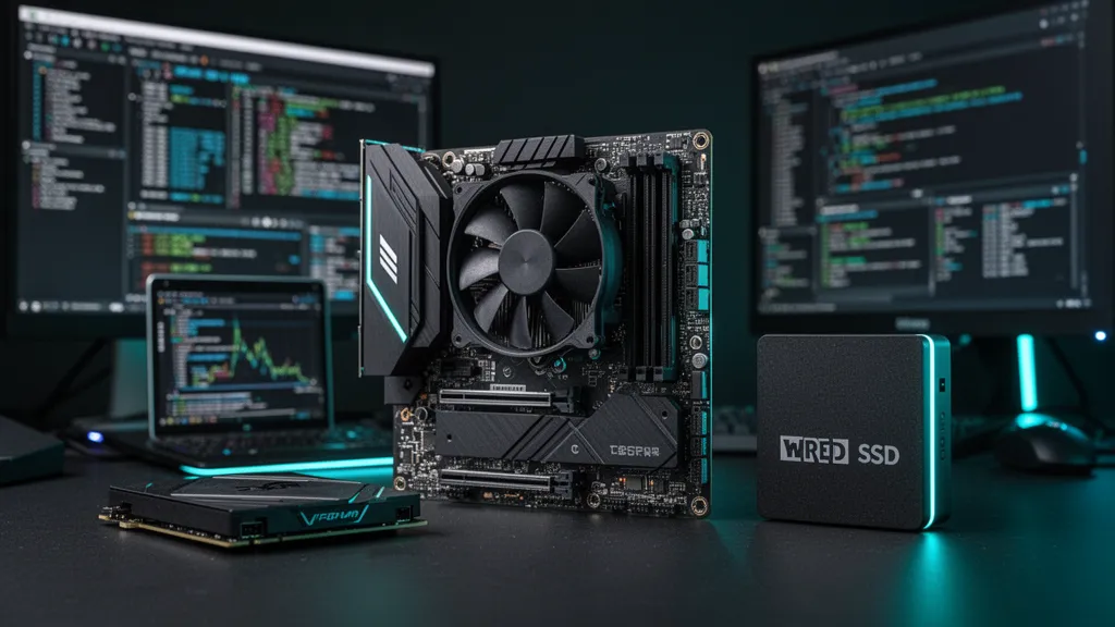 Photo du processeur AMD Ryzen 7 1800X posé sur une carte mère