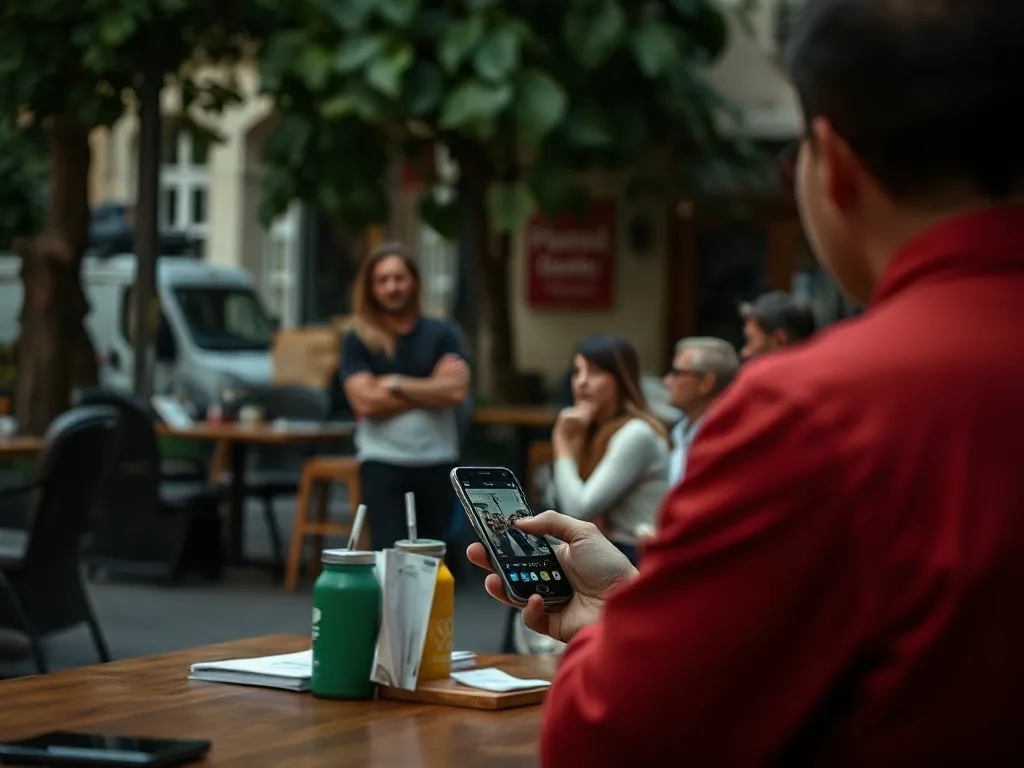 Un smartphone Android posé sur une table, l’écran affichant la chaîne IMEI et l’alerte réseau indisponible en arrière-plan.