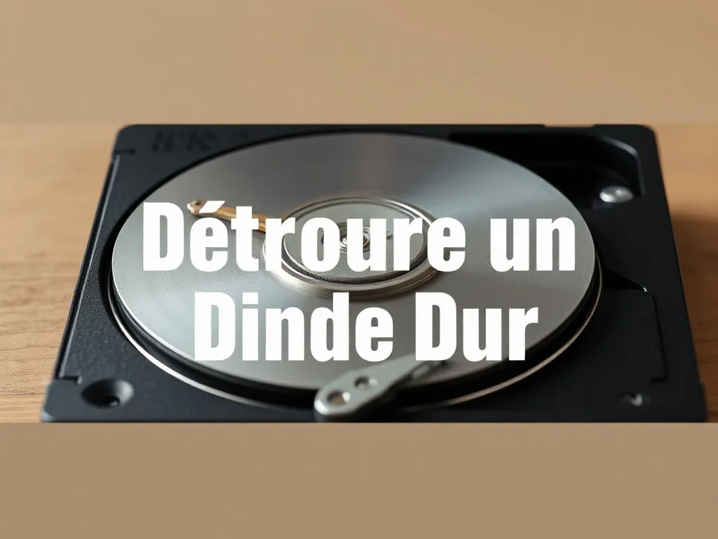 Un disque dur externe et des composants électroniques éparpillés sur un établi, avec des outils à côté, illustrant la destruction de données.