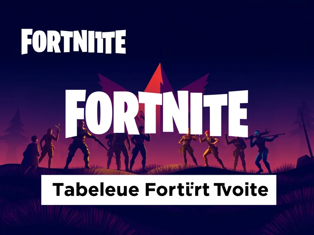 Un tableau Fortnite sur toile tendue représentant plusieurs skins emblématiques, fixé au mur d'un salon contemporain aux